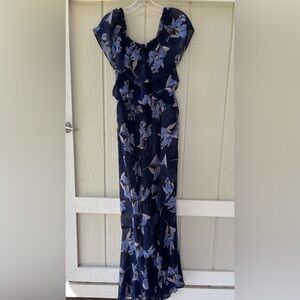 Express Navy Floral Maxi Dress